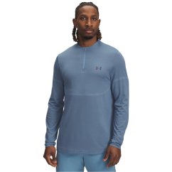 Under Armour Men's Rush Long-Sleeve Performance Gym Top Blue Smoke