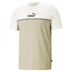 Puma Essential Block X Tape T Shirt Mens Granola