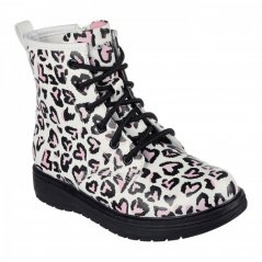 Skechers Gravlen - Totally Wild Ankle Boots Girls White/Pink