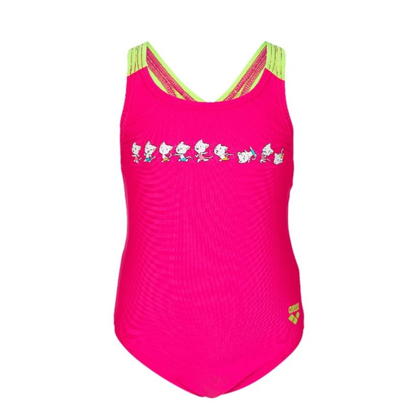 Arena Friends Girls Swim Pro Back Swimsuit Freak Rose