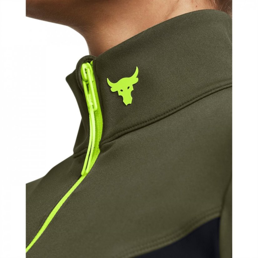 Under Armour Project Rock Cropped Gym Jacket Womens Green