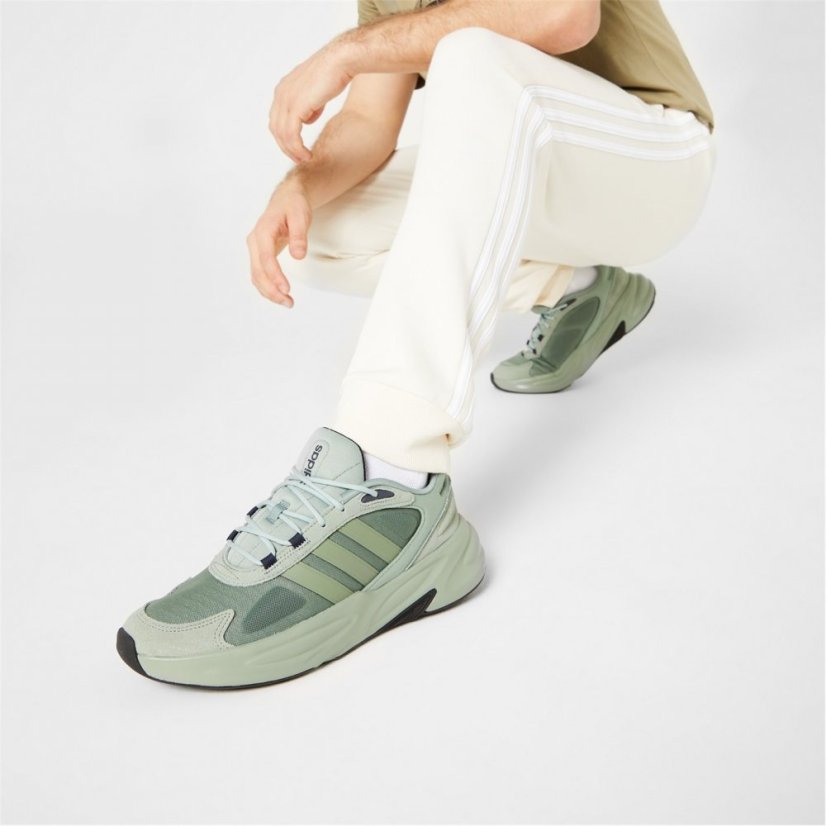 adidas Ozelle Cloudfoam Trainers Mens Silver Green