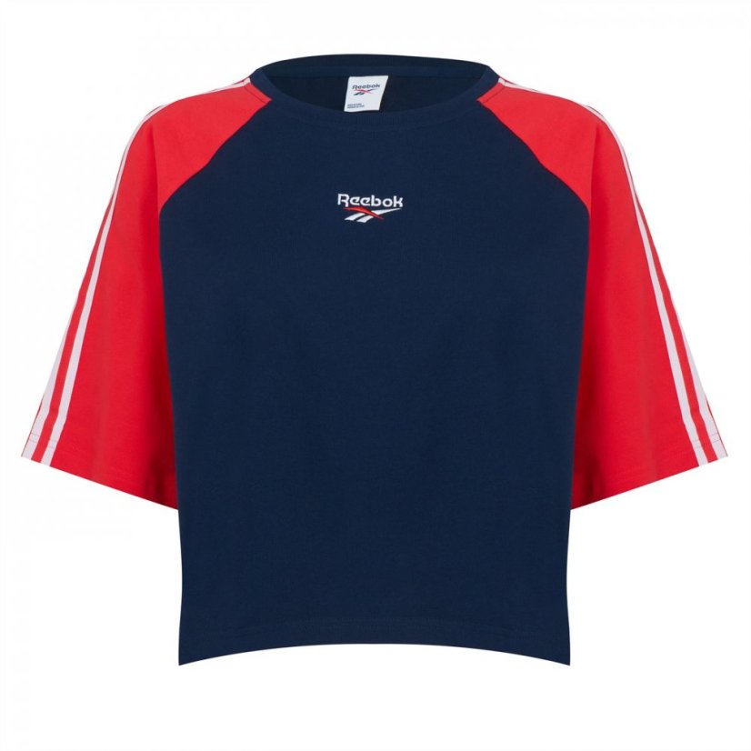 Reebok Short Sleeve dámske tričko Navy/Red
