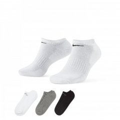 Nike 3 Pack Cushioned No Show Socks Multi-Colour