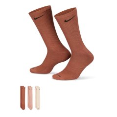 Nike 3 Pack Crew Socks Mens Clay/Black