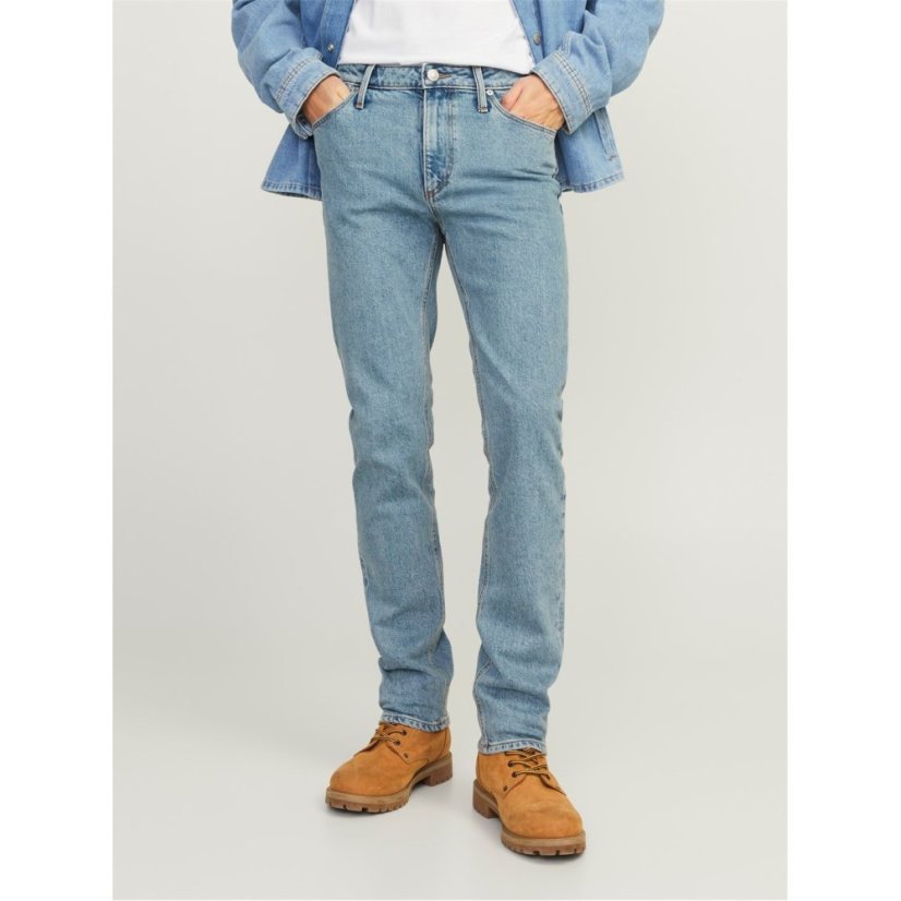 Jack and Jones Men's Clark Evan Straight Leg Jeans Blue Denim
