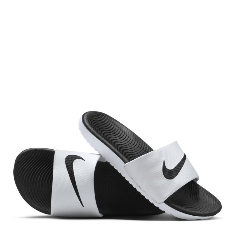 Nike Kawa Little/Big Kids' Pool Sliders White/Black