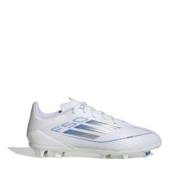 adidas F50 League Childrens Firm Ground Football Boots White/Silver