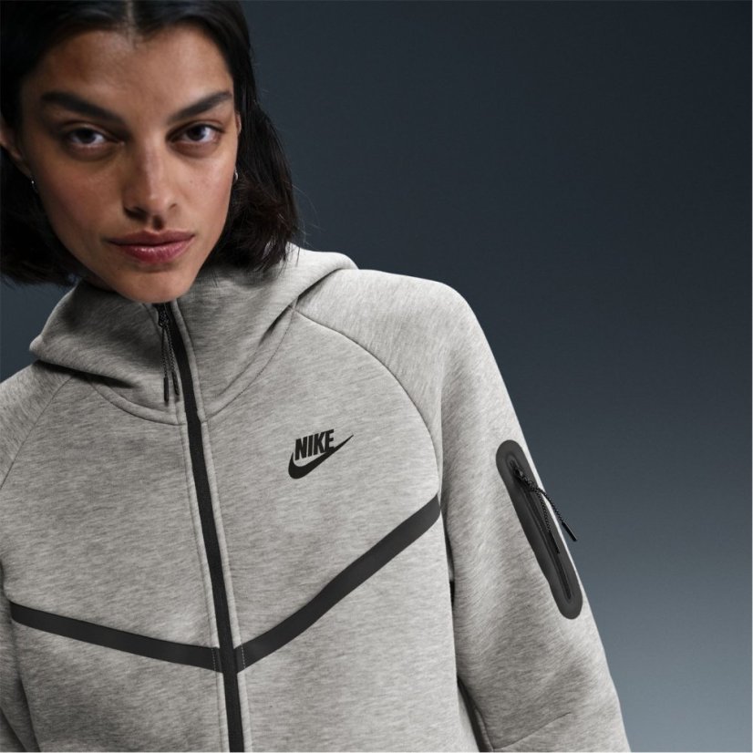 Nike Women's Tech Fleece Zip Hoodie Grey/Black