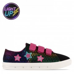 Fabric Flash Canvas Trainers Childrens Multi Star
