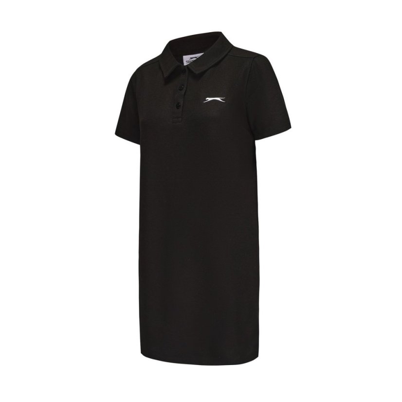 Slazenger Short Sleeve Polo Dress Womens Black