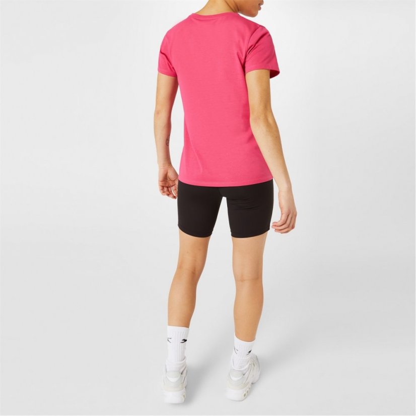 Slazenger V Neck T Shirt Ladies Brt Pink