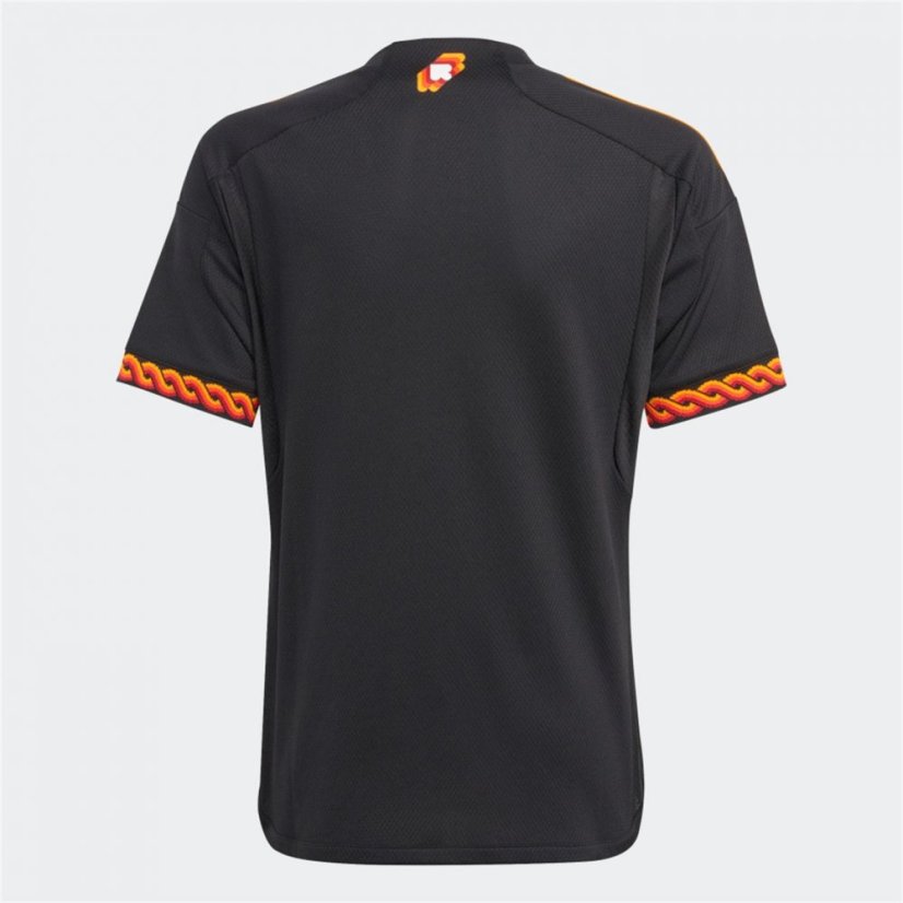 adidas AS Roma Third Shirt 2023 2024 Adults Black - Veľkosť: S