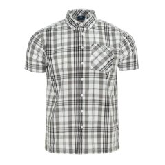 Giorgio Short Sleeve Check Shirt Mens White Check