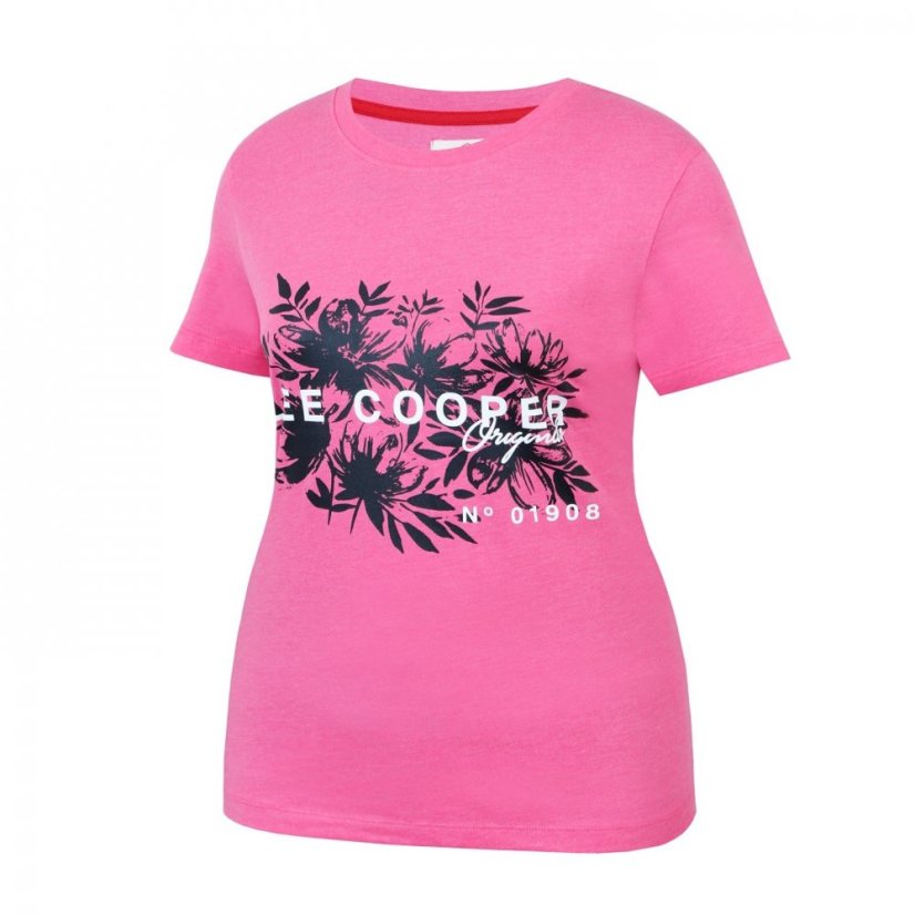 Lee Cooper Classic T Shirt Ladies Pink