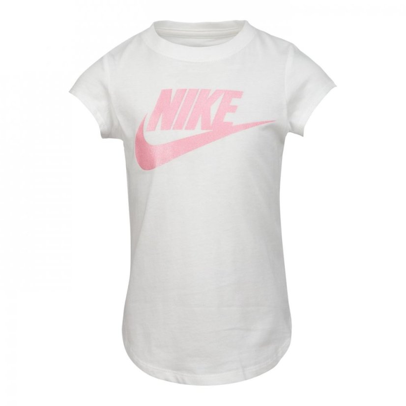 Nike HBR Short Sleeve T-Shirt Infant Girls White/Pink