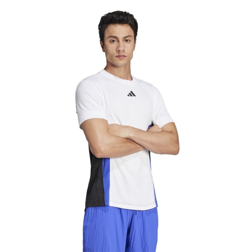 adidas Tennis Pro HEAT.RDY FreeLift T-Shirt Wht/Blk/Blu