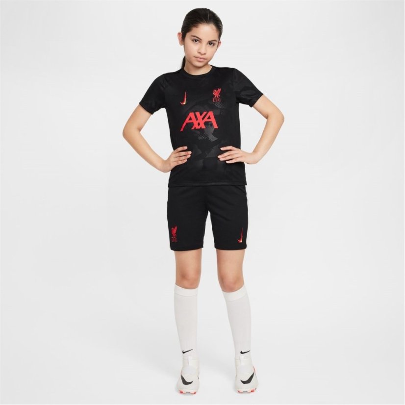 Nike Liverpool Academy Pro Third Pre Match Shirt 2024 2025 Juniors Black