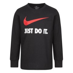 Nike Kids' Swoosh Just Do It Long Sleeve T-Shirt Black
