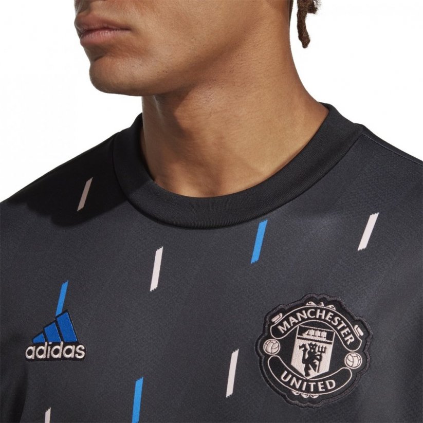 adidas Manchester United Pre-Match Warm Top Black/Pink