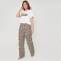 Miso Relax Anim PJ Ld53 Ecru/Leopard