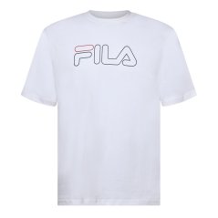 Fila Mens Harrison Graphic Logo T-Shirt White