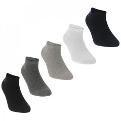 Slazenger 5 Pack Trainers Socks Childrens Multi