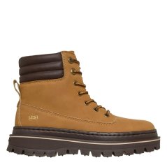 Skechers Women's Jammers Flat Ankle Boots Wheat Leather