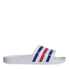 adidas Adilette Aqua Slide Mens Wht/Red/Blue