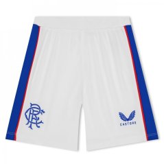 Castore Unisex Kids' Rangers Home Anniversary Fourth Licensed Football Shorts White
