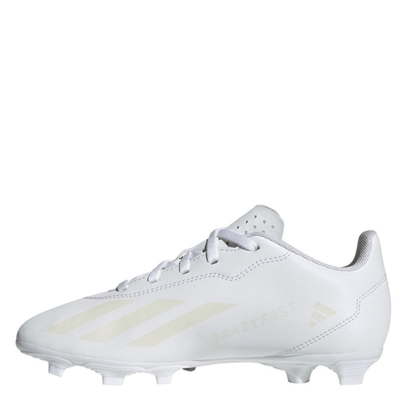 adidas X Crazyfast.4 Flexible Ground Childrens Football Boots White/White