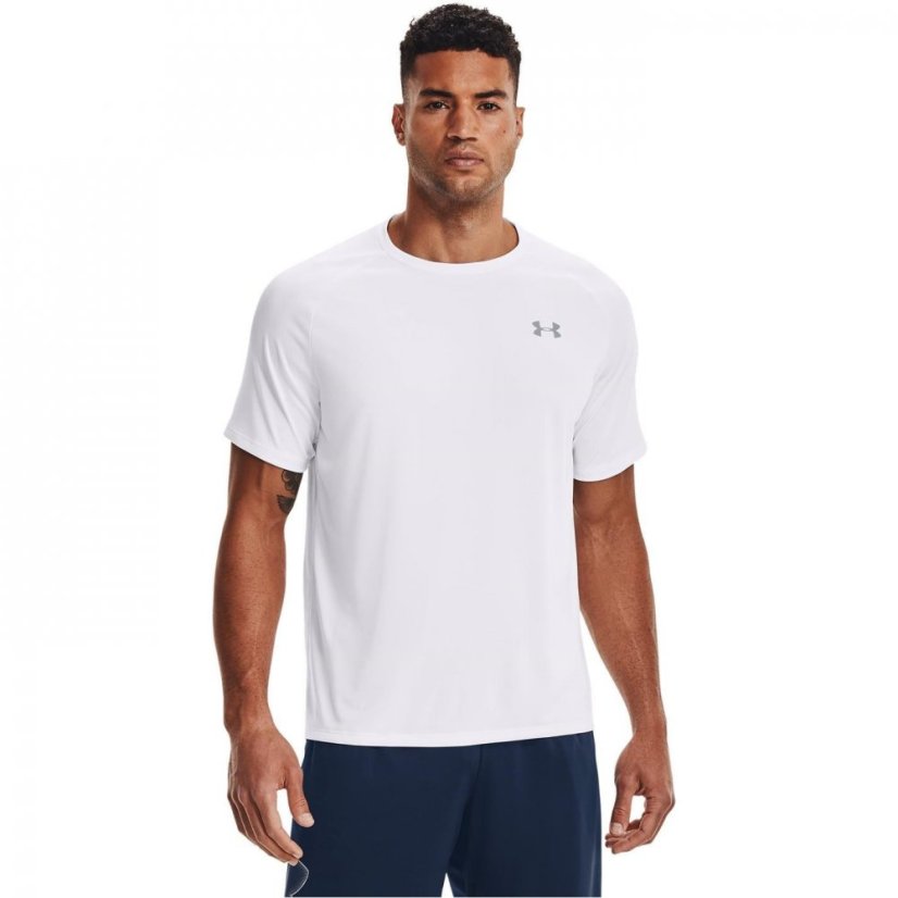 Under Armour Tech Training T Shirt Mens White/Grey