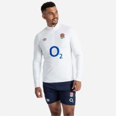 Umbro England Rugby Warm Up Mid Layer Top 2023 2024 Adults Brill Wh/Blue