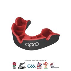 Opro Silver Mouth Guard Juniors Black/Red