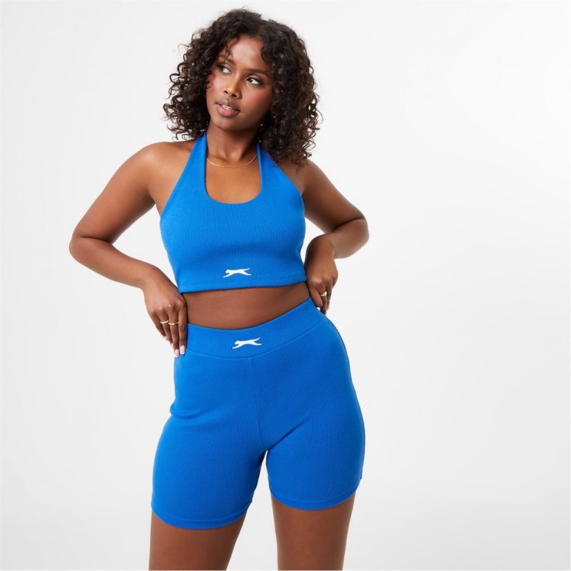 Slazenger ft. Wolfie Cindy Halter Crop Top Cobalt