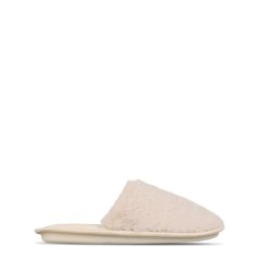 Linea Memory Foam Faux Fur Slipper Cream