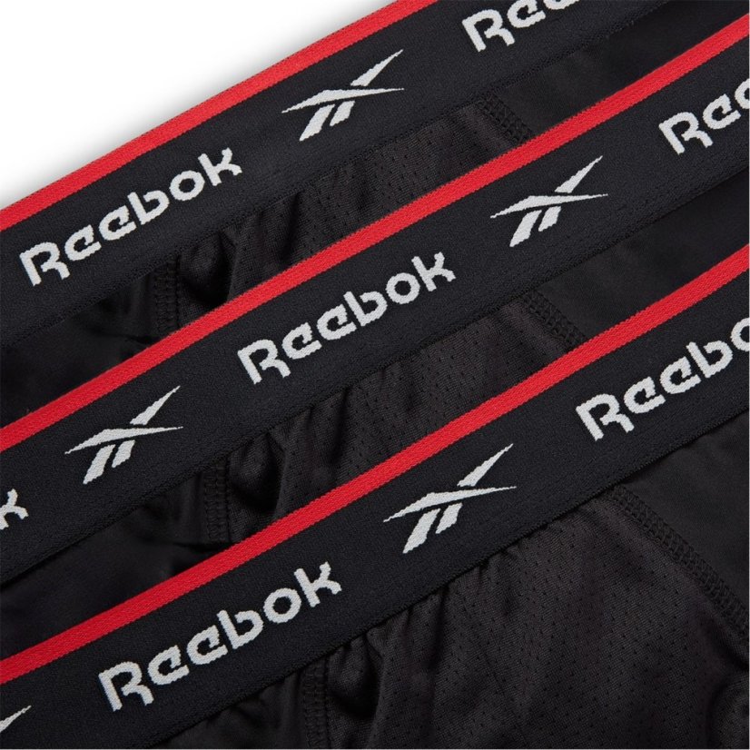 Reebok 3 Pack Mens Performance Briefs Black