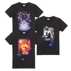 Star Wars Mens T-Shirts 3 Pack Movie Posters