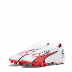 Puma Ultra Match Firm Ground Football Boots White/Pink