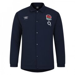 Umbro England Rugby Coach Jacket 2023 2024 Adults Navy Blazer