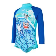 Speedo Printed Frill One Piece Infant Girls Blue/Blue