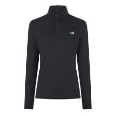 New Balance Sport Quarter Zip Bk Xl Running Top Womens Black