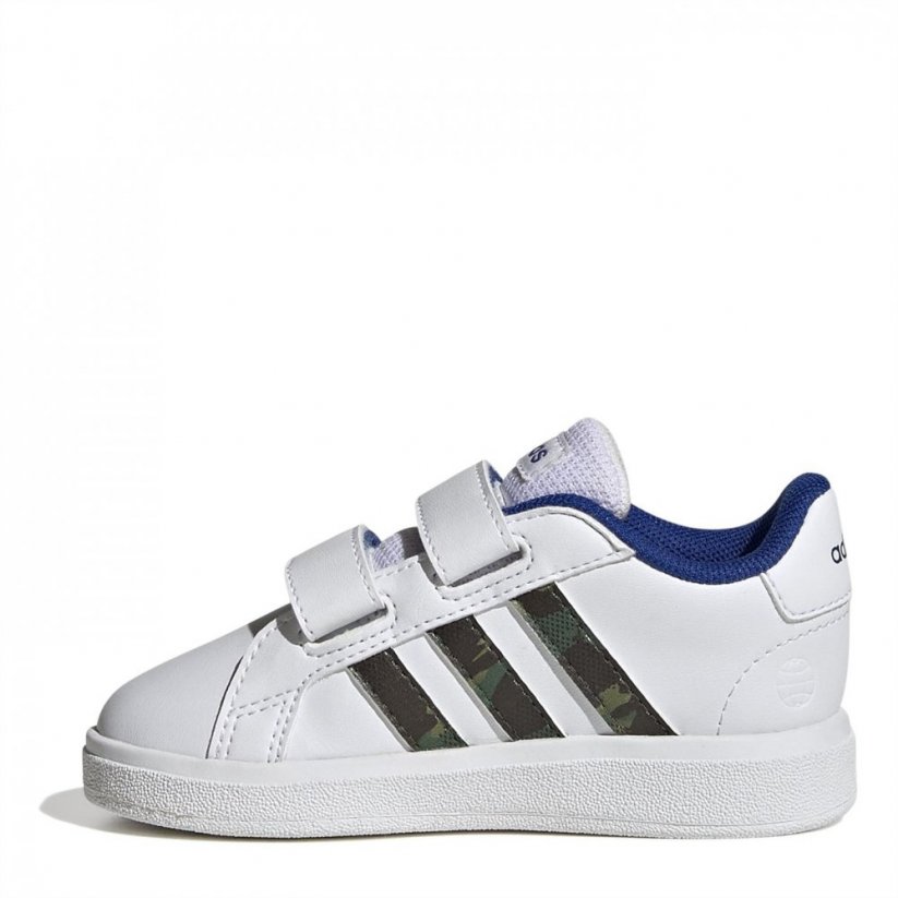 adidas Grand Court 2.0 Infant Trainers Ftwr White/Grn