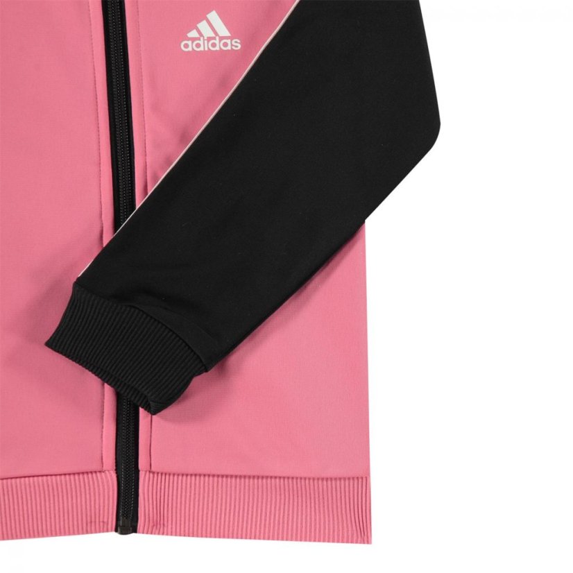 adidas Stripe Poly Tracksuit Pink/Black