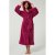 Linea Luxury Hooded Fleece Dressing Gown Burgundy