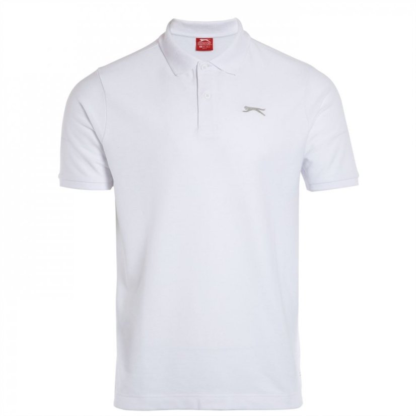 Slazenger Plain pánské polo tričko White