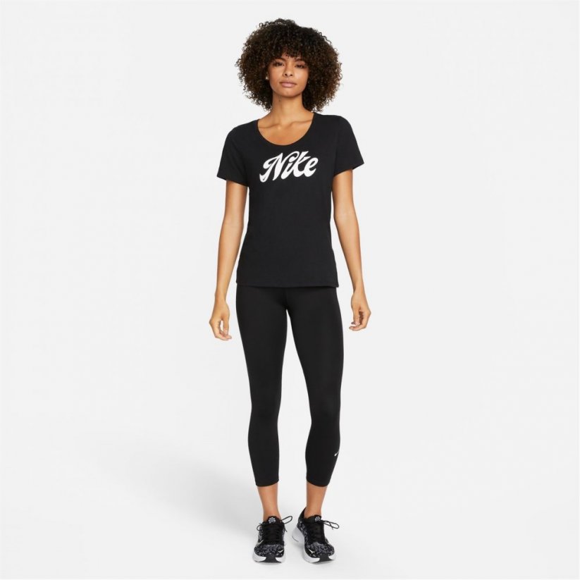 Nike Dri-FIT Script Women's Tee Black/White