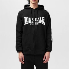 Lonsdale Zipped pánská mikina Black/White