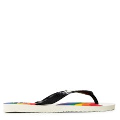 Havaianas Hav. Top Pride White/Black 43/44 Flip Flops Unisex Adults Grey/Dark/Red