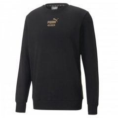 Puma King Tape Sweater Mens Black/Gold